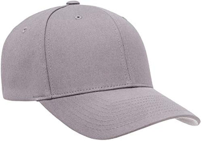 Flexfit Cotton Twill Fitted Cap Grey XXL