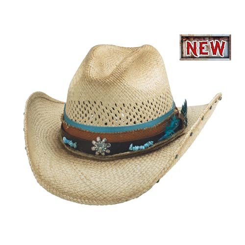 Bullhide Fashion Straw Collection Sweet Caroline Cowboy Hat in Size Large