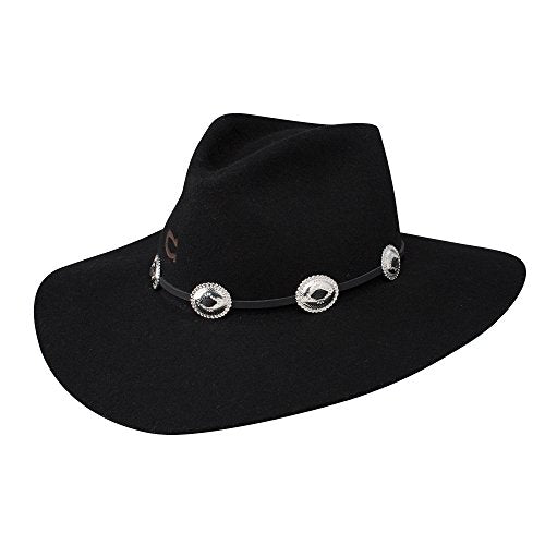 Charlie 1 Horse Traveler Black 3 3/4in Brim Concho Band Fashion Hat