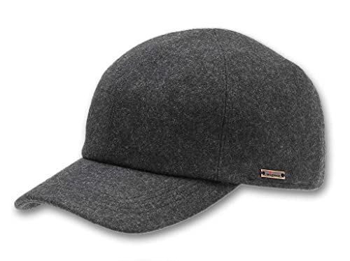 Wigens Kent 100% Wool Baseball Cap with Earflaps