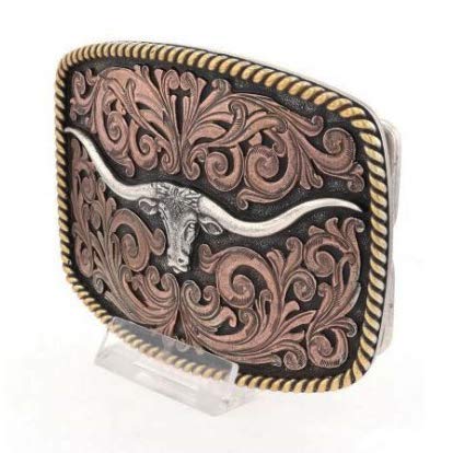 Montana Silversmiths Longhorn Collection Western Attitude Belt Buckle