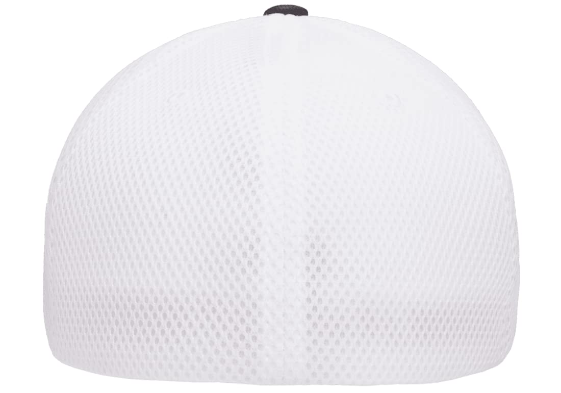 Flexfit Unisex Adult Ultrafibre Airmesh Fitted Cap Hat, Black/White, XX-Large