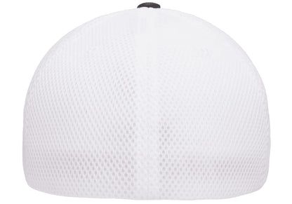 Flexfit Unisex Adult Ultrafibre Airmesh Fitted Cap Hat, Black/White, XX-Large