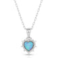 Montana Silversmiths Women's Royal Heart Opal Necklace Silver One Size