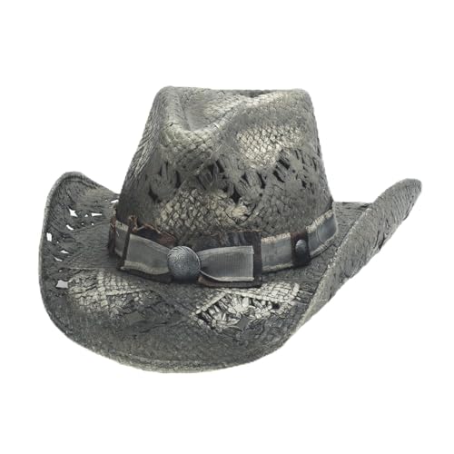 Bullhide Fashion Straw Collection Golden Girl Cowboy Black Hat in Size Small