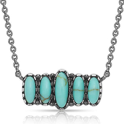 Montana Silversmiths Turquoise Quint Bar Necklace - NC4772