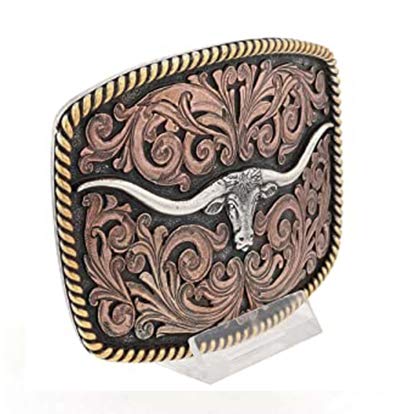 Montana Silversmiths Longhorn Collection Western Attitude Belt Buckle