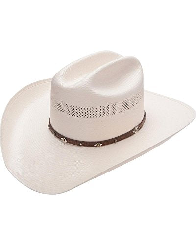 Stetson Men's Lobo 10X Straw All-Around Vent Star Concho Band Cowboy Hat Natural 7 1/4