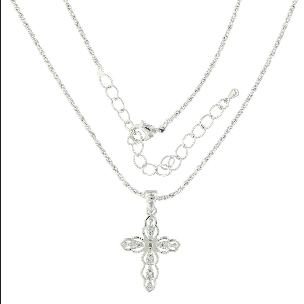 Montana Silversmiths Women's Against The Light Cross Necklace Silver One Size