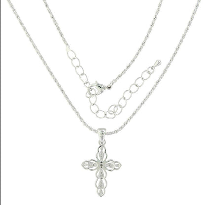 Montana Silversmiths Women's Against The Light Cross Necklace Silver One Size