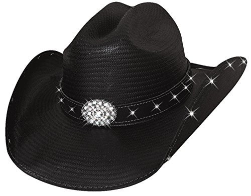 Terri Clark Montecarlo Bullhide Hats HERE for a Good TIME Shantung Panama Straw Western Cowboy Hat