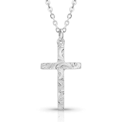 Montana Silversmiths Women's Gratitude Cross Necklace Silver One Size