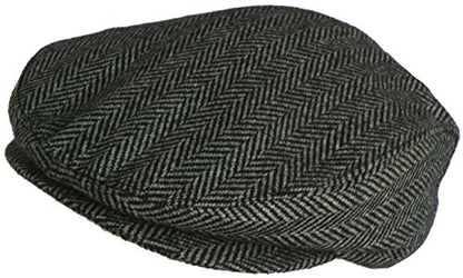 Broner Wool Herringbone Ear Flap Ivy Scally Cap Snap Bill Driver Cap