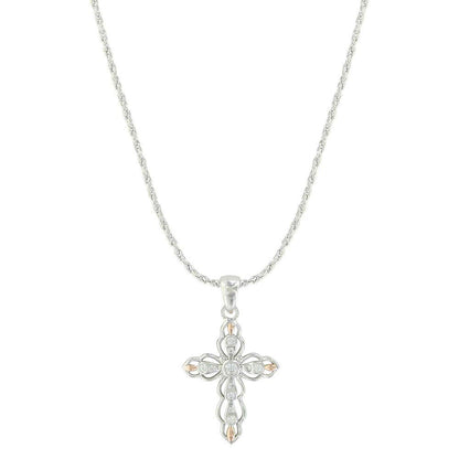 Montana Silversmiths Women's Against The Light Cross Necklace Silver One Size