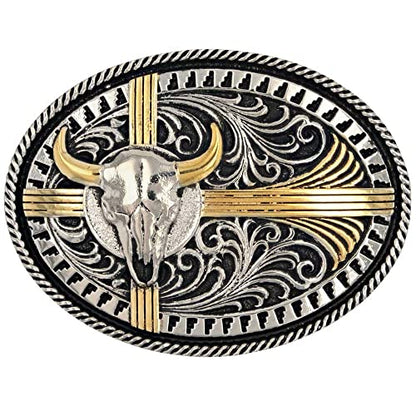 Montana Silversmiths Men's Southwest Sights Attitude Buckle Silver One Size