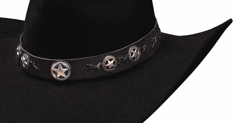 Montecarlo / Bullhide Hats - STAR STUDDED 4X Premium Wool Western Cowboy Hat - Black (6-7/8)