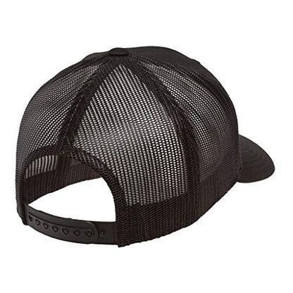 Yupoong 6606 Curved Bill Trucker Mesh Snapback Hat with NoSweat Hat Liner