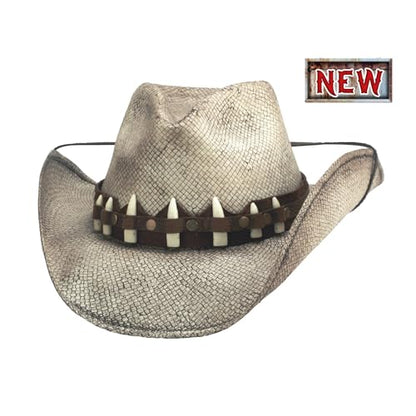 Generic Bullhide Fashion Straw Collection Strong Feelings Cowboy Hat in Size Small