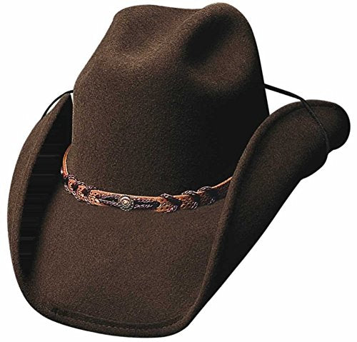 Bullhide Montana Classic Western Felt Hat with Leather Hatband 0323BR