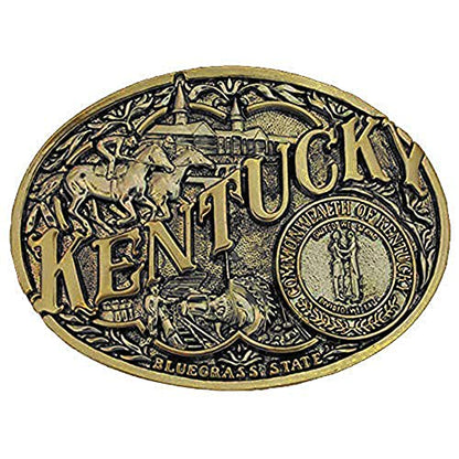 Montana Silversmiths State Heritage Attitude Belt Buckle - Kentucky, Bronze, One Size