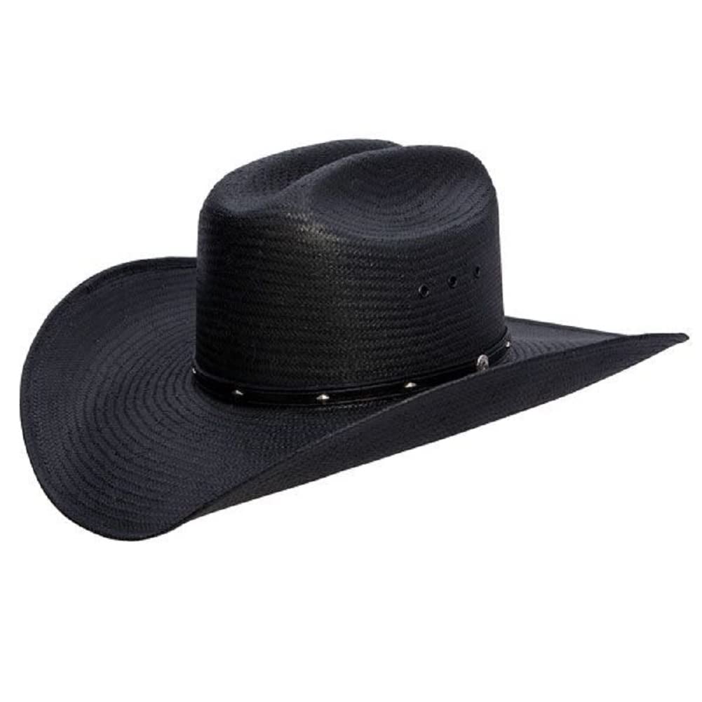 Stetson Men's Cowboy, Black Straw, Medium