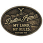 Montana Silversmiths Officially Licensed Yellowstone Attitude Belt Buckle (My Rules Yellowstone)