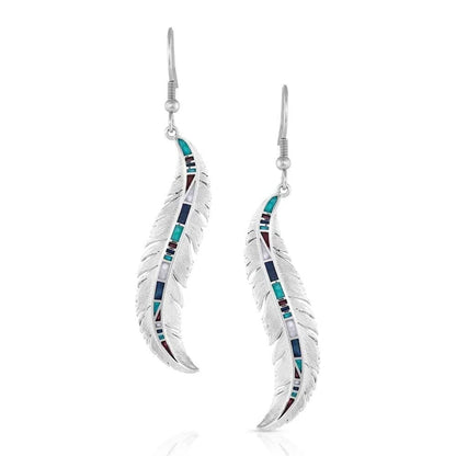 Montana Silversmiths Women's Breaking Trail Feather Earrings Silver One Size