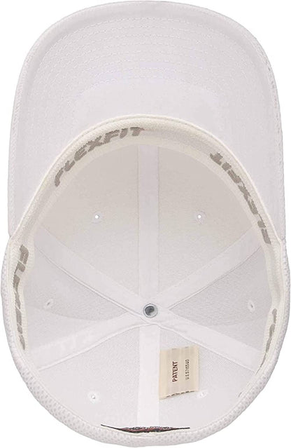 Flexfit 6533 Ultrafibre & Airmesh Fitted Cap White, XXL