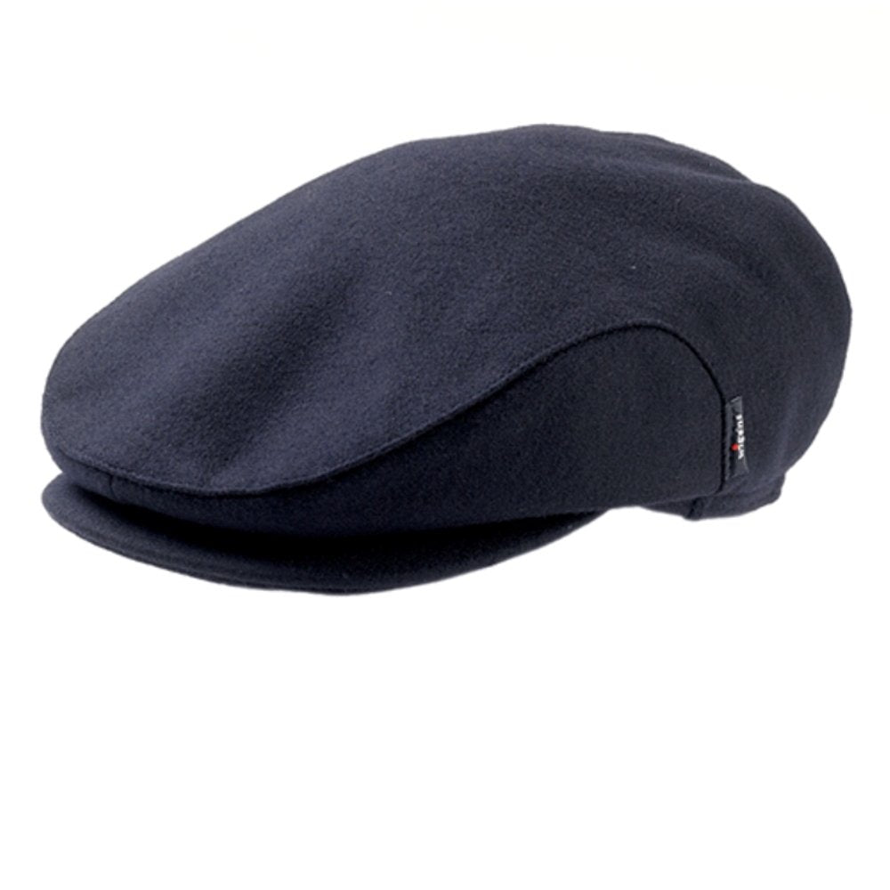 Wigens CHRISTOR (Carl) Classic Wool Ivy Cap with Earflaps (56, Navy)