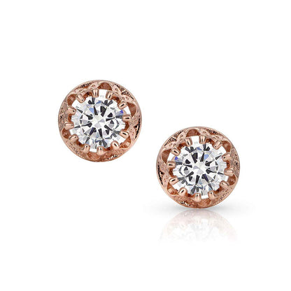Montana Silversmiths Western Lifestyle Rose Gold Earrings (Sunlit Lucky Water)