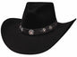 Montecarlo / Bullhide Hats - STAR STUDDED 4X Premium Wool Western Cowboy Hat - Black (7)