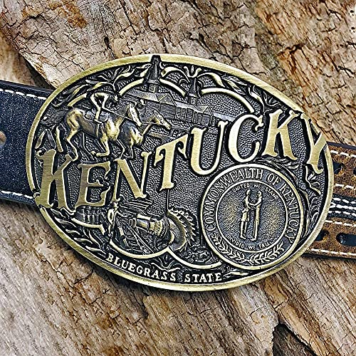 Montana Silversmiths State Heritage Attitude Belt Buckle - Kentucky, Bronze, One Size