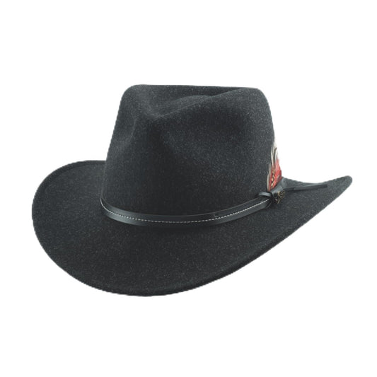 Bullhide Casual Felts Outdoor Felt Hats Evanston Black Cowboy Hat in Size Medium