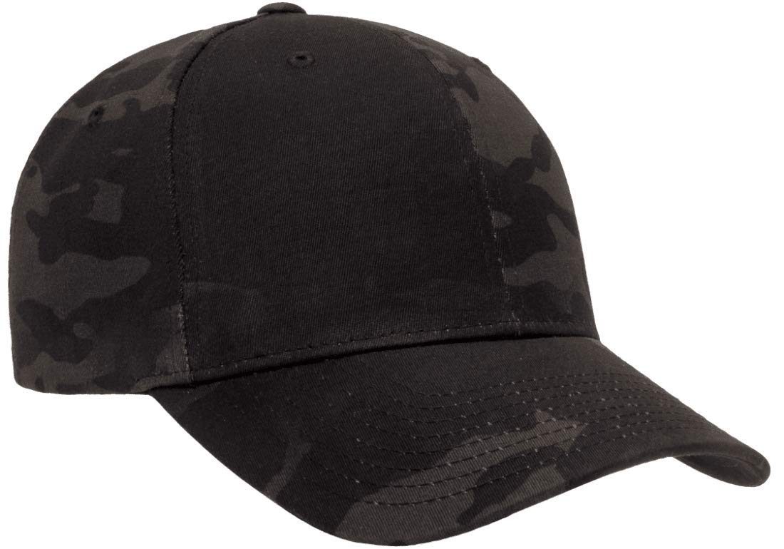 Flexfit Multicam Camo 6 Panel Baseball Cap Officially Licensed Multi-Cam Pattern (XX-Large, Multicam Black)