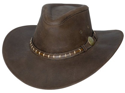 Montecarlo Bullhide Hats Timber Mountain Top Grain Leather Cowboy Western Hat (Large)