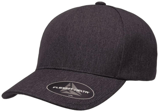 Flexfit Mens Delta Seamless Carbon Cap, Melange Charcoal, XX-Large