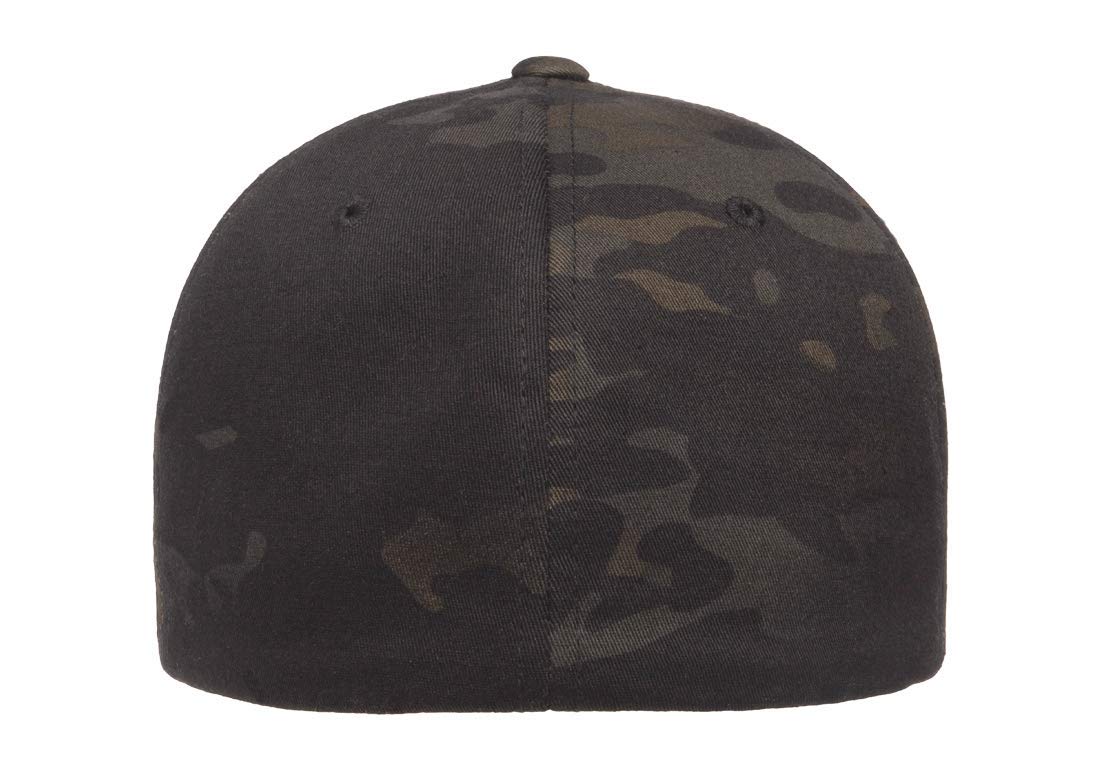 Flexfit Men's Athletic Baseball Fitted Cap, Multicam Black, XXL