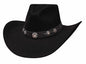 Bullhide Women's Star Studded 4X Premium Wool Cowgirl Hat Black 7 5/8