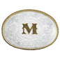 Montana Silversmith "M" Silver Engraved Gold Trim Western Belt Buckle - 700M