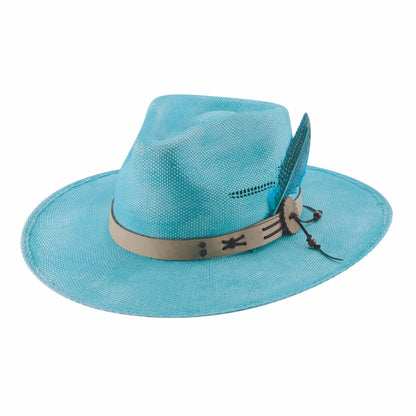 Bullhide Western Couture Chasing Summer Cowboy Turquoise Hat In Size Medium