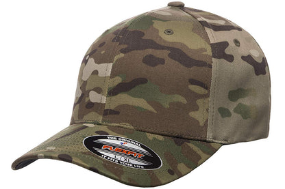 Flexfit Men's Athletic Baseball Fitted Cap, Multicam Green, XX-Large