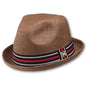 Peter Grimm Depp Natural Straw Fedora - Brown (L/XL)