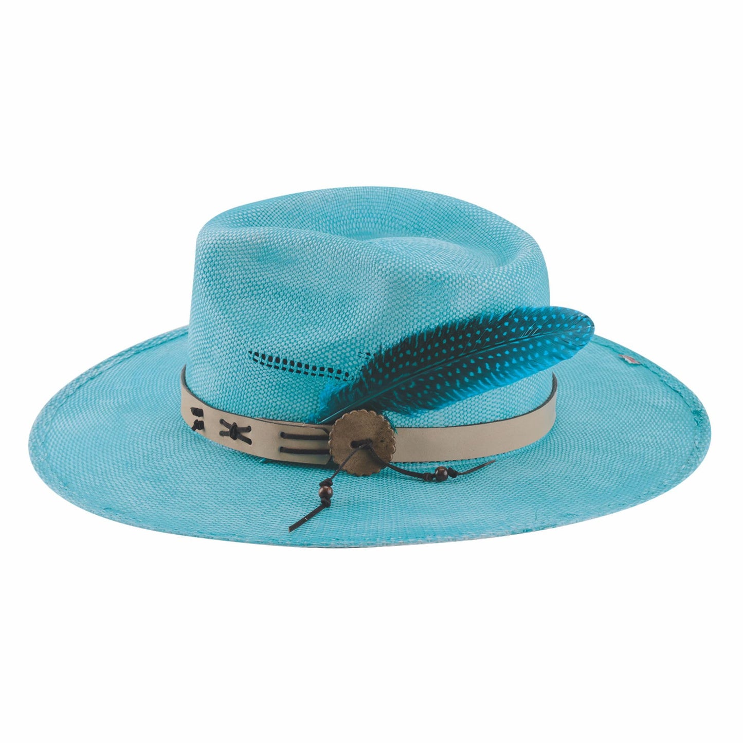 Bullhide Western Couture Chasing Summer Cowboy Turquoise Hat In Size Medium