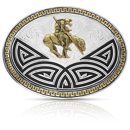 Montana Silversmiths Bold Southwest Buckle With End of the Trail - 50317-595