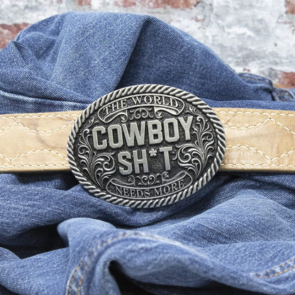 Montana Silversmiths Cowboy Sh*t Belt Buckle (Cowboy Sh*t Blackened)