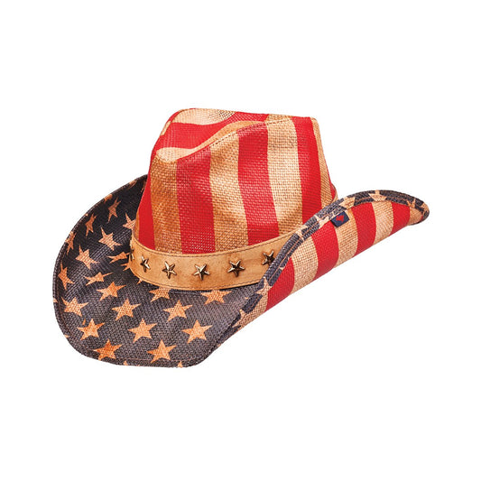 Peter Grimm Justice Drifter Hat - Antiqued American Flag