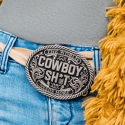 Montana Silversmiths Cowboy Sh*t Belt Buckle (Cowboy Sh*t Blackened)