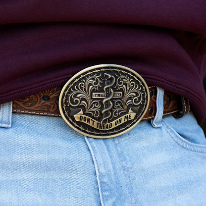 Montana Silversmiths Men's Patriot's Faith Attitude Belt Buckle Gold One Size