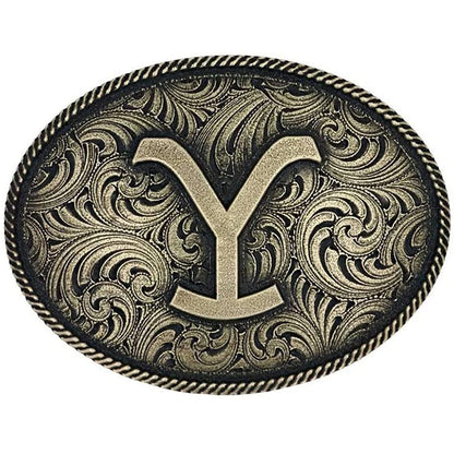 MS-A913YEL-Y-FILIGREE-OVAL-BUCKLE