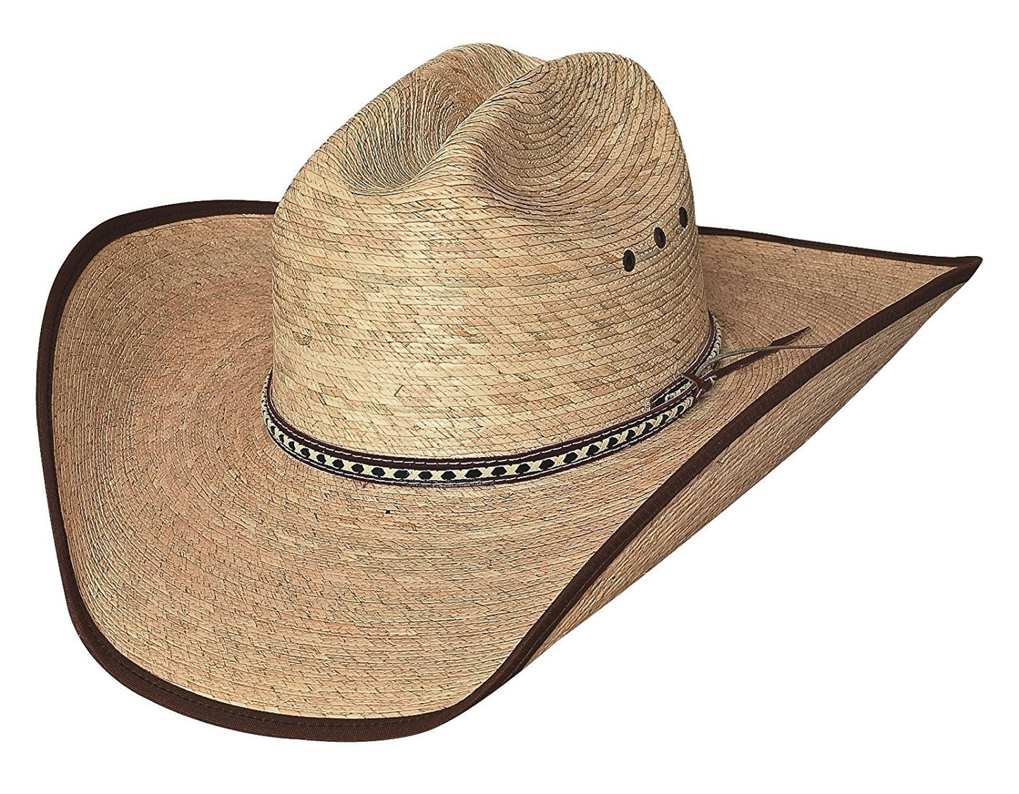 Montecarlo Bullhide Hats Wide Open 15X Palm Leaf Straw Cowboy Western Hat (7 1/4)